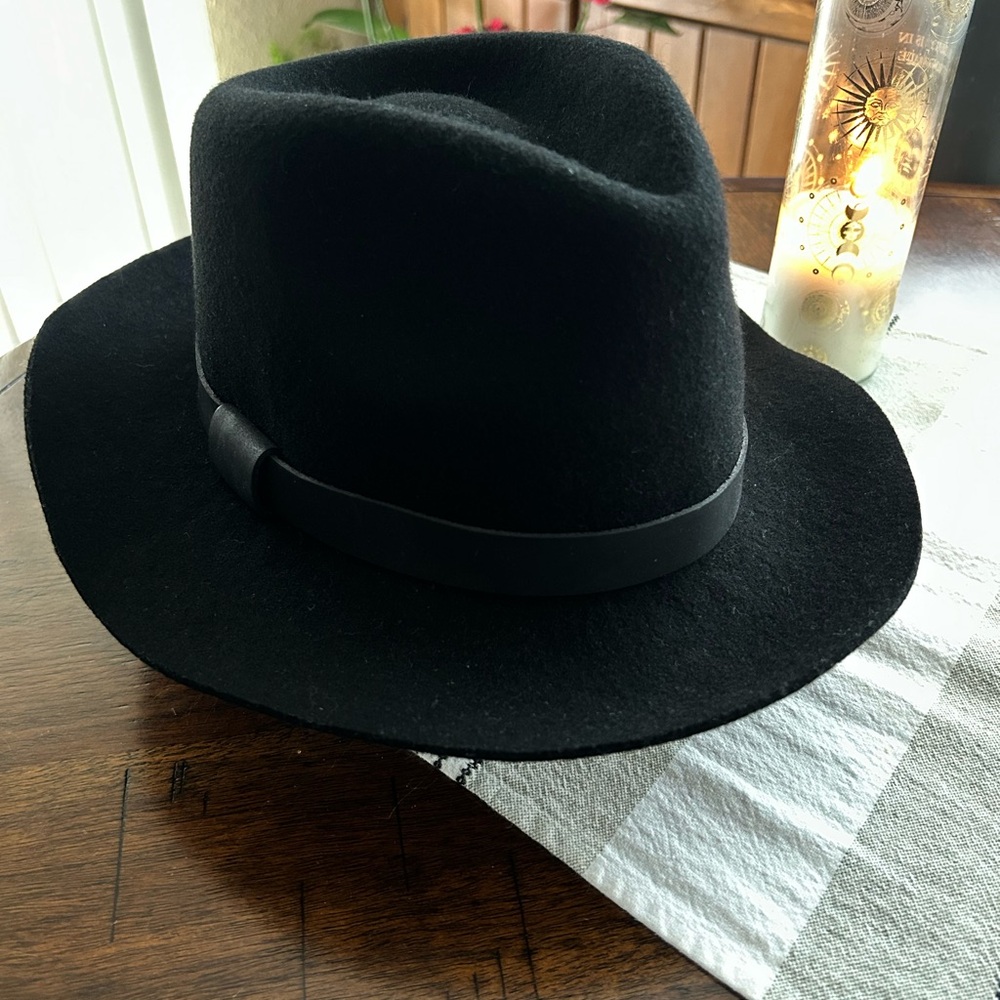 All Saints Black Fedora Hat
